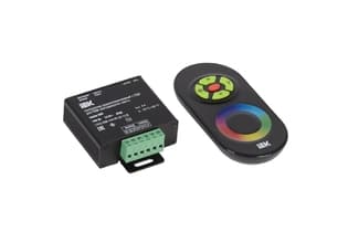 Контроллер с ПДУ радио (черный) RGB 3 канала 12В, 4А, 144Вт -eco