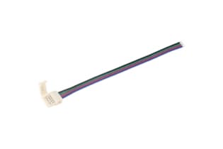 Коннектор 5шт RGB 10 мм ( - 15 см - разъем)