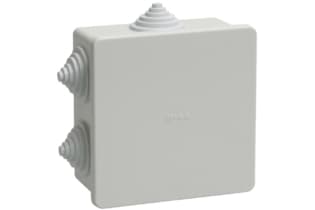 Коробка КМ41235 распаячная для о/п 85х85х40 мм IP44 (RAL7035, 6 гермовводов)