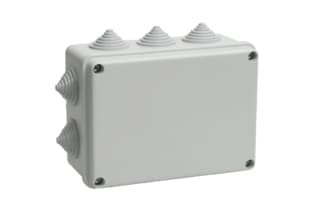 Коробка КМ41242 распаячная для о/п 150х110х70 мм IP55 (RAL7035, 10 гермовводов)