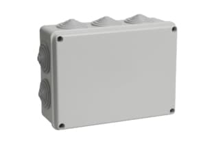Коробка КМ41244 распаячная для о/п 190х140х70 мм IP55 (RAL7035, 10 гермовводов)