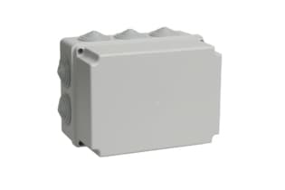 Коробка КМ41245 распаячная для о/п 190х140х120 мм IP44 (RAL7035, 10 гермовводов)