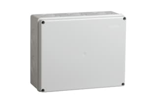Коробка КМ41272 распаячная для о/п 240х195х90 мм IP55 (RAL7035, кабельные вводы 5 шт)