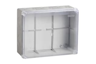 Коробка КМ41330 распаячная для о/п 100х100х50 мм IP55 (RAL7035, гермовводы PG9 5 шт)