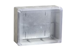 Коробка КМ41346 распаячная для о/п 240х195х90 мм IP55 (RAL7035, монт. плата, кабельные вводы 5 шт)
