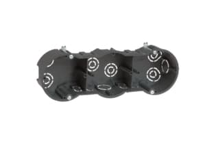 Коробка КМ40009 установочная 3х местная для твердых стен 212х70х45 (с саморезами)