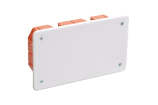 Коробка КМ41006 распаячная для твердых стен 172x96x45 (с саморезами, с крышкой)