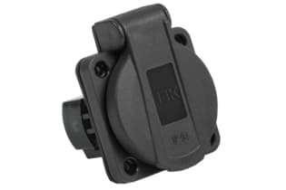 РП14-3 Роз. пан. 2Р+РЕ 16А з/к с кр. IP54 черн. MAGNUM