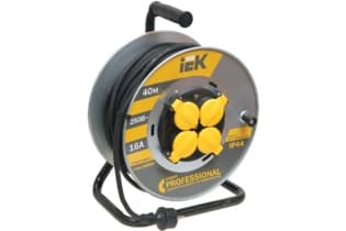 Катушка УК40 на мет с т/з 4 места 2Р+PЕ/40м КГ 3х1,5мм2 IP44 