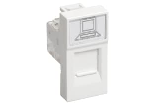 РКИ-10-00-П Розетка информационная RJ-45 UTP кат.5e (на 1 модуль) ПРАЙМЕР белая