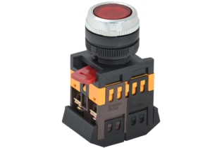 Кнопка ABLFS-22 красный d22мм неон/240В 1з+1р
